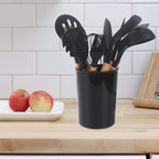 12-Piece Silicone Cooking Utensils Set with Wooden Handles