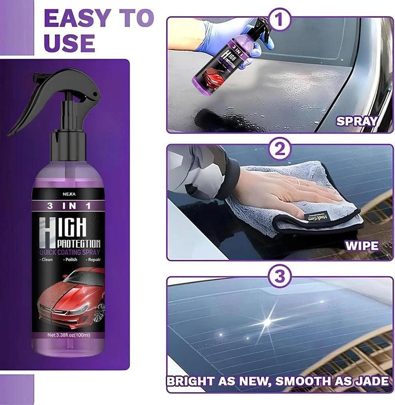 3-in-1 High Protection Quick Coating Spray – Clean, Polish & Repair