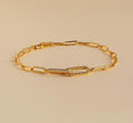 Copper Inlaid Zircon Infinite Symbol Bracelet For Women