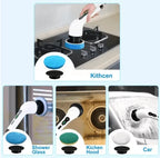 Electric Spin Scrubber Cleaning Brush – Multi-Surface Power Scrubber with Interchangeable Heads