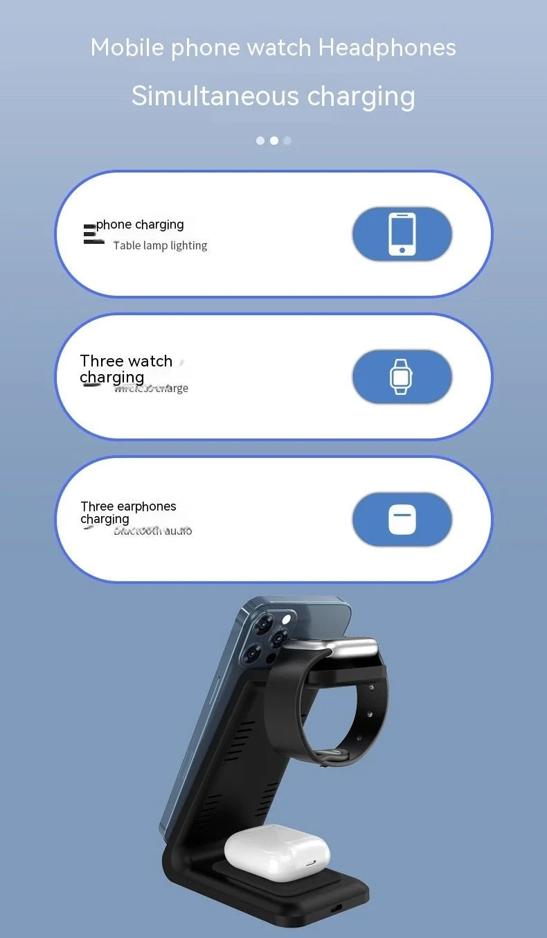 Three-in-one Wireless Charger Fast Charging Desktop Vertical
